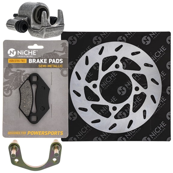 Niche Front Left Brake Rotor Caliper Pad Kit for Polaris Outlaw 500 1911048 MK1007908
