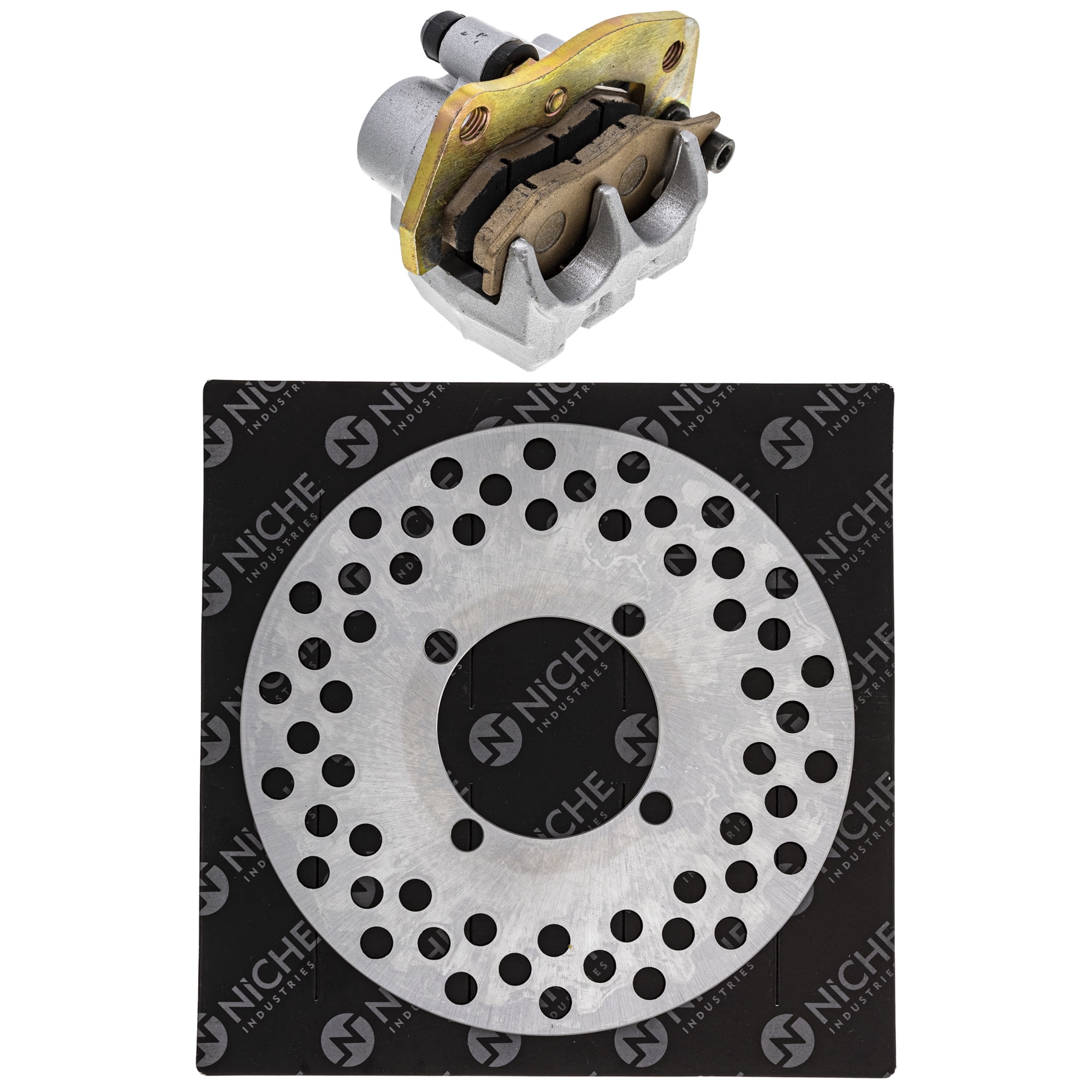 Niche Front Left Break Rotor Caliper Kit for Yamaha Rhino 450 660 700 ...