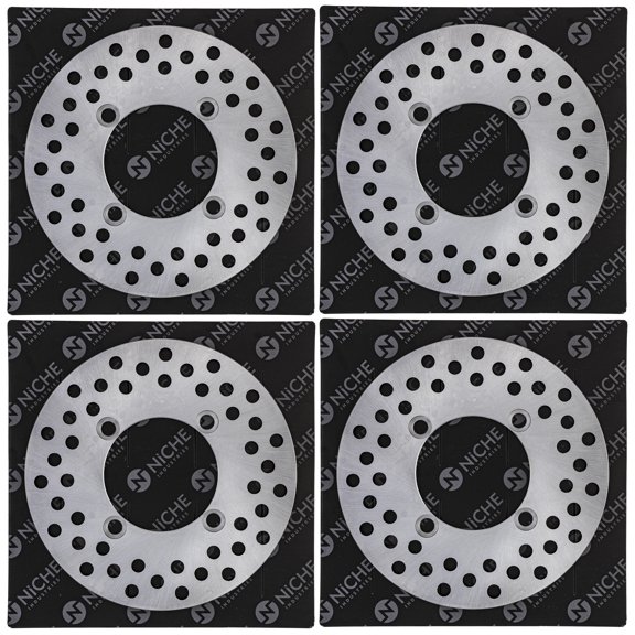 Niche Front Rear Brake Rotor Set for Honda Big Red 700 Pioneer 500 UTV 4 Pack 519-CRT2497R