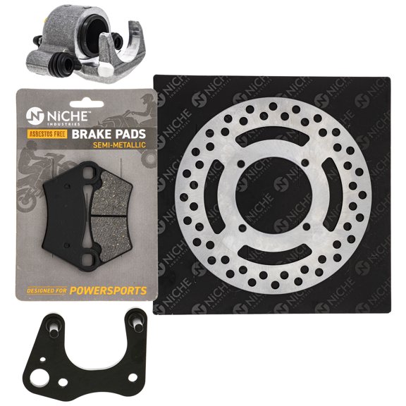 Niche Front Right Brake Rotor Caliper Pad Kit for Polaris Ranger 500 1911374 MK1007867