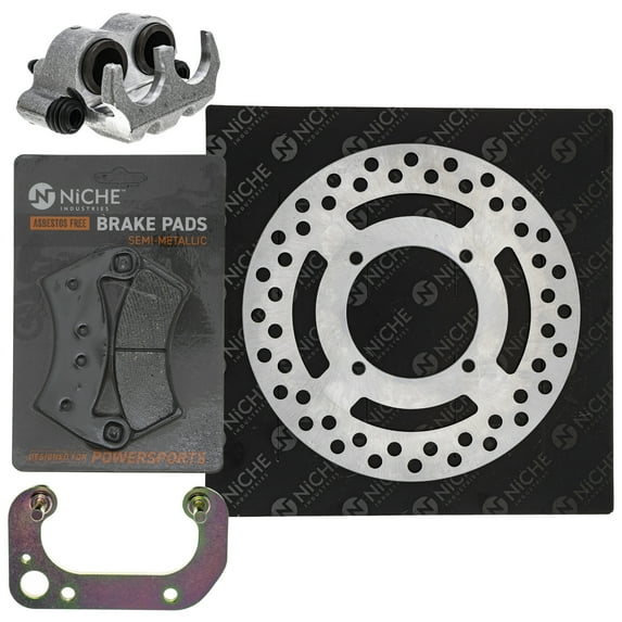 Niche Front Right Brake Rotor Caliper Pad Kit for Polaris Ranger EV 700 1911283 UTV MK1007924