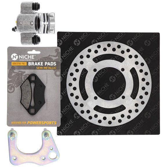 Niche Front Right Brake Rotor Caliper Pad Kit for Polaris Trail Blazer Boss 330 MK1007886