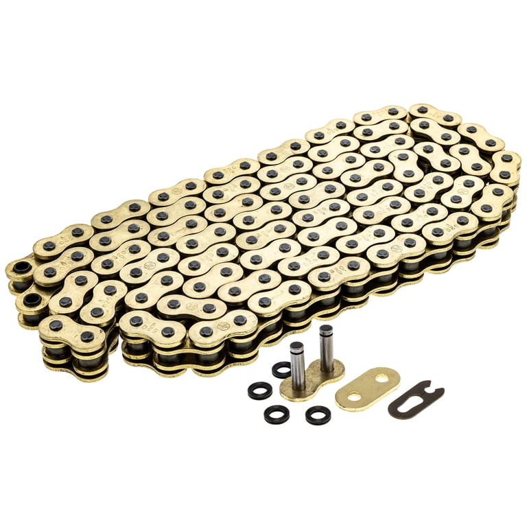 リタラシーリンクス Niche Gold 520 X-Ring Chain 118 Links With Master Link Motorcycle
