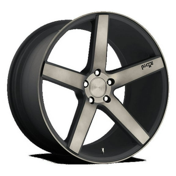 Niche M134 Milan 19X8.5 5X114.3 35Et 66.56Cb Matte Black Machined With Double Dark Tint Wheel
