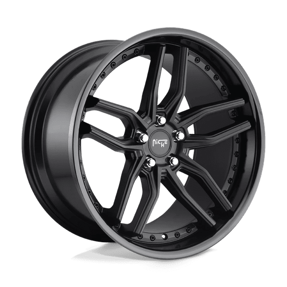 Niche M194 Methos 19X8.5 5X114.3 35Et 66.56Cb Gloss Black Matte Black Wheel