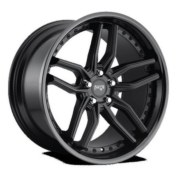 Niche M194 Methos 20X10.5 5X114.3 40Et 72.56Cb Gloss Black Matte Black Wheel