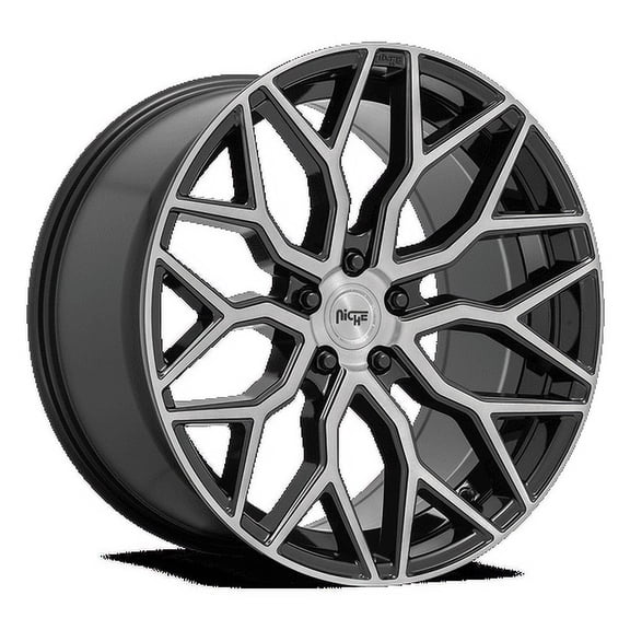 Niche M262 Mazzanti 20X10.5 5X112 40Et 72.7Cb Gloss Black Brushed Face Wheel