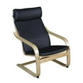 thumbnail image 1 of Niche Mia Bentwood Reclining Chair- Natural/ Black Bonded Leather, 1 of 5