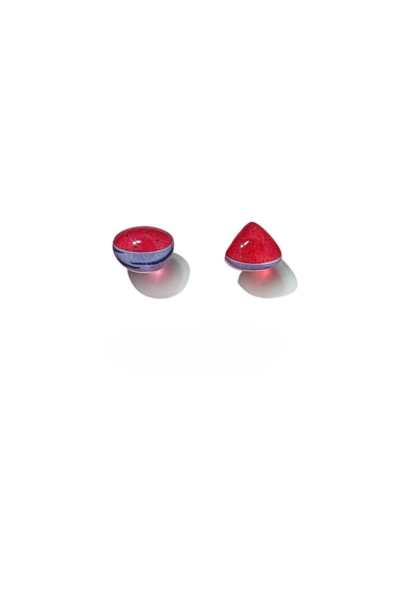 Niche & Minimalist "Cool-Tone" Style: Red Watermelon Stud Earrings  Retro, Creative, and Unique Resin Jewelry