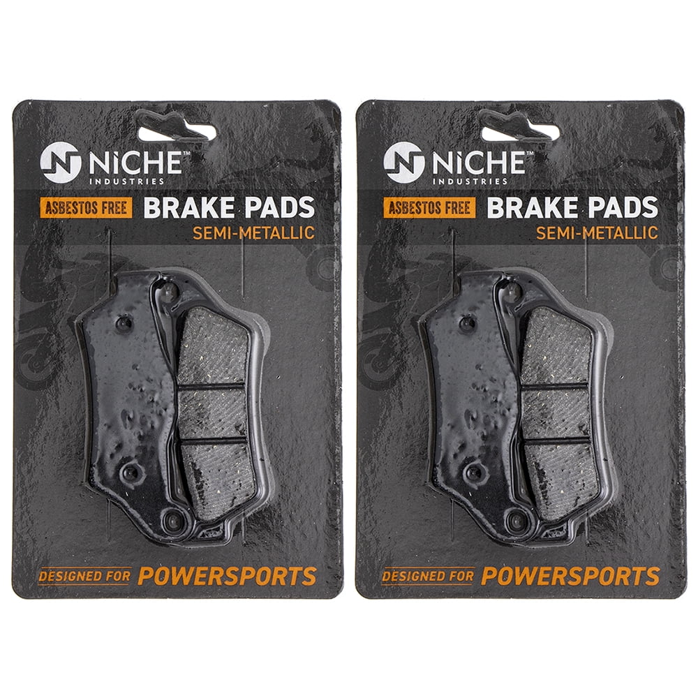 Niche Rear Brake Pad Set for BMW K1200S SemiMetallic Motorcycle 2 Pack 519KPA2448D
