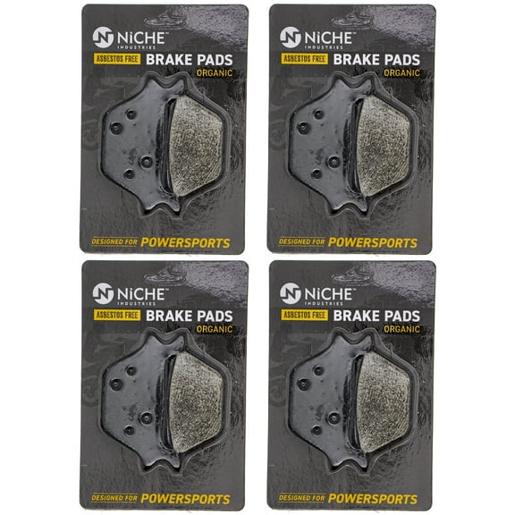 Niche Rear Brake Pad Set for Harley-Davidson Dyna Organic Motorcycle 4 Pack 519-KPA2410D