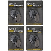 Niche Rear Brake Pad Set for Kawasaki Ninja ZX6R Organic Motorcycle 4 Pack 519-KPA2404D