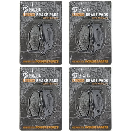 Niche Rear Brake Pad Set for Suzuki GSXR600 Semi-Metallic Motorcycle 4 Pack 519-KPA2398D
