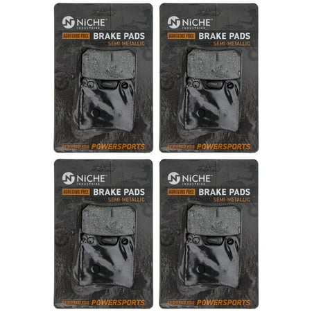 Niche Rear Brake Pad Set for Yamaha FZ1 Semi-Metallic Motorcycle 4 Pack 519-KPA2459D