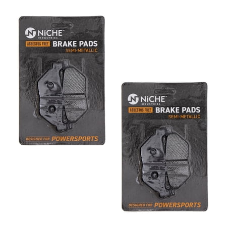 Niche Rear Brake Pad Set for Yamaha Raider Semi-Metallic Motorcycle 2 Pack 519-KPA2399D