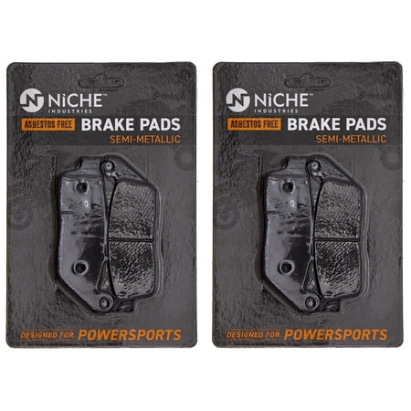 Niche Rear Brake Pad Set for Yamaha YZF R6S Semi-Metallic Motorcycle 2 pack 519-KPA2370D