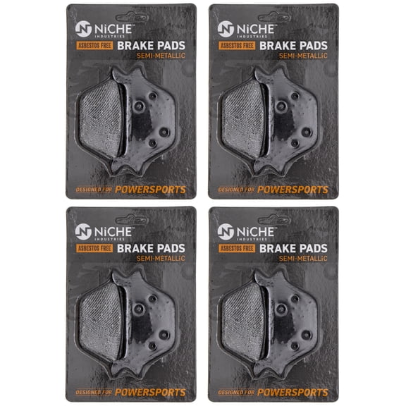 Niche Rear Brake Pad for Harley-Davidson Dyna Semi-Metallic Motorcycle 4 Pack 519-KPA2305D
