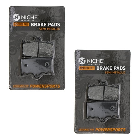 Niche Rear Brake Pad for Suzuki Boulevard Semi-Metallic Motorcycle 2 Pack 519-KPA2426D