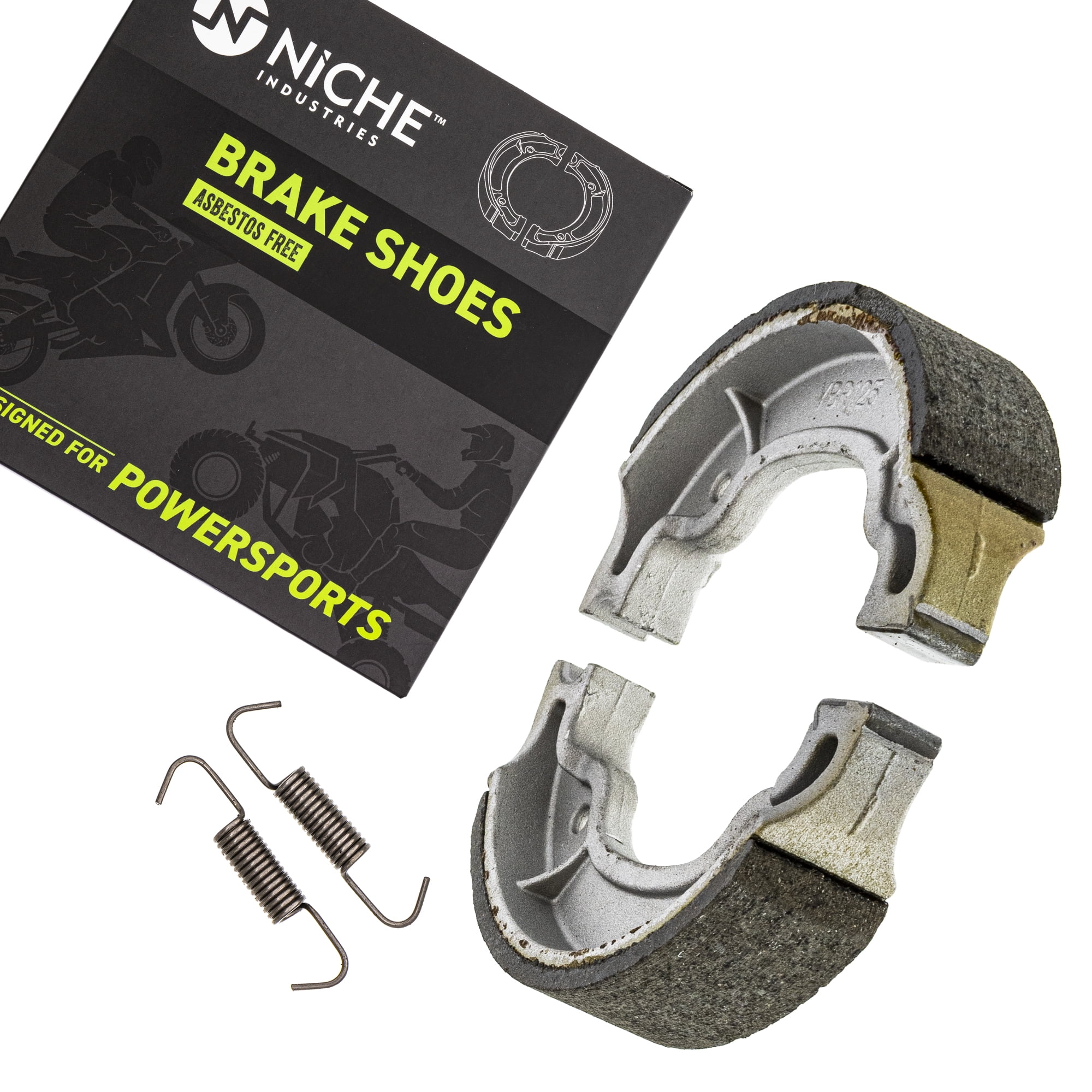 Caltric Front & Rear Brake Shoes For Yamaha Grizzly 80 YFM80 2005 ATV - Complete Set