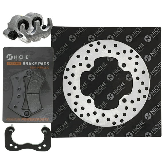 Niche Rear Right Brake Rotor Caliper Pad Kit for Polaris Ranger XP 1000 1911762 UTV MK1007913