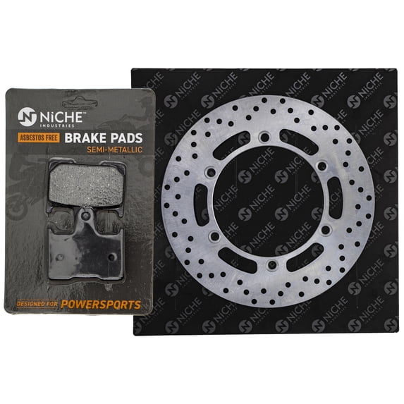 Niche Rear Right Brake Rotor Pad Kit for Honda 06435-MAZ-016 Motorcycle MK1006657
