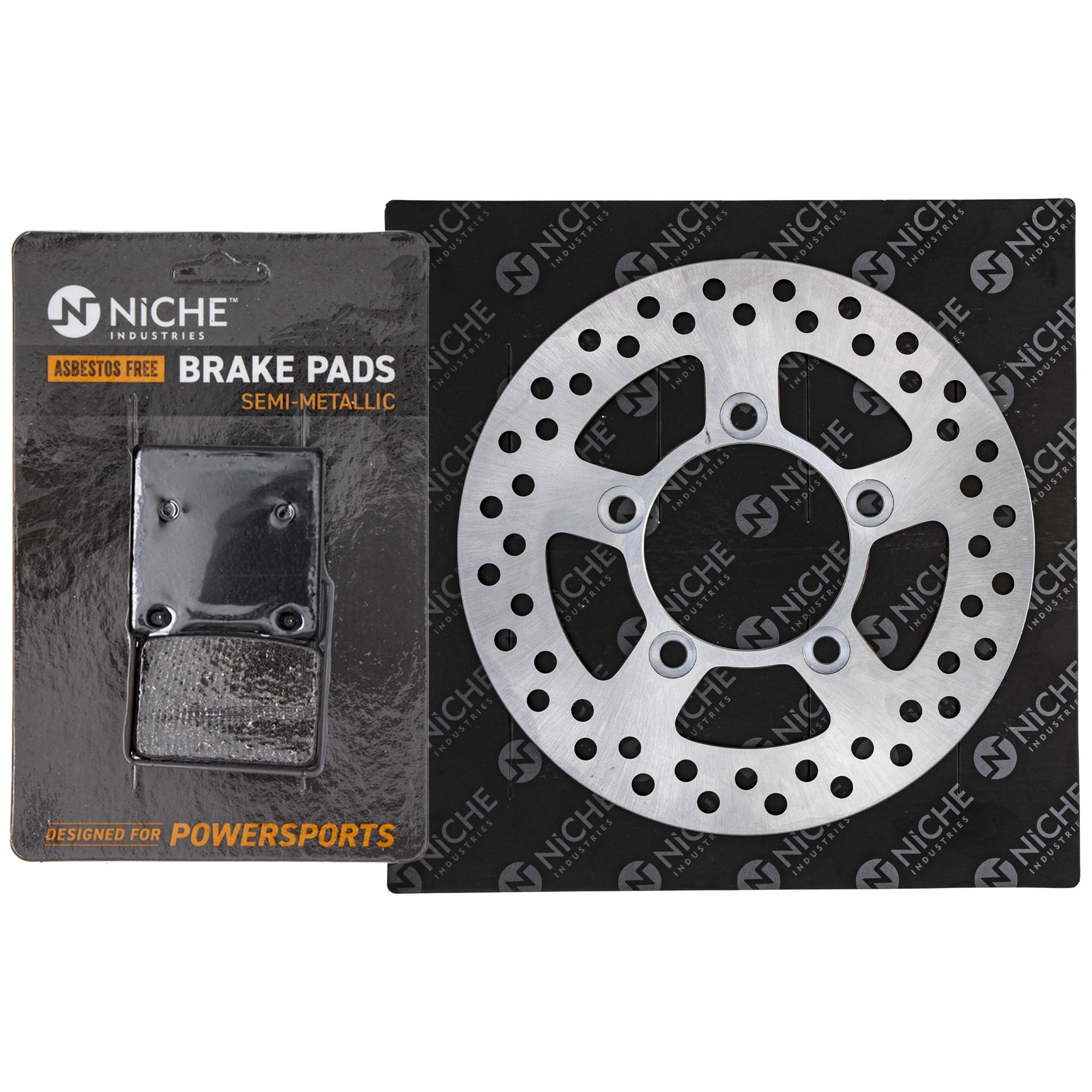 Niche Rear Right Brake Rotor Pad Kit for Kawasaki 43082-1257 Motorcycle MK1006622