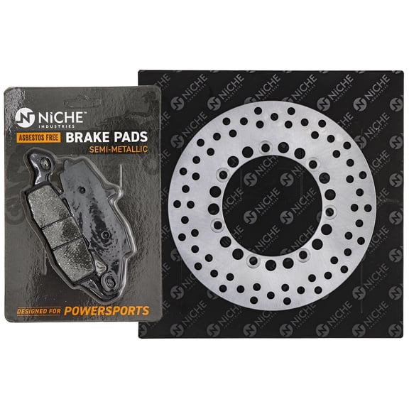 Niche Rear Right Brake Rotor Pad Kit for Kawasaki Vulcan 800 Drifter Motorcycle MK1007403
