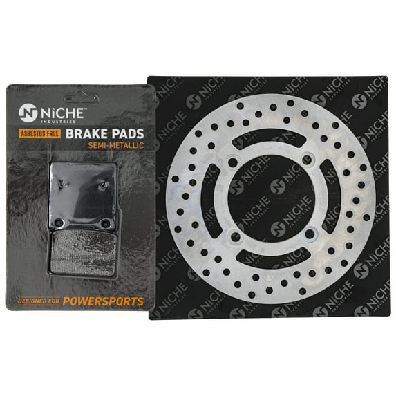 Niche Rear Right Brake Rotor Pad Kit for Kawasaki ZXR400R 43082-1257 Motorcycle MK1006787