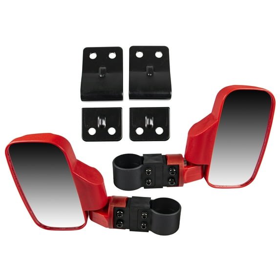 Niche Red Break-Away Side View Mirror Set with Pro-Fit Roll Cage Bar UTV MK1002934
