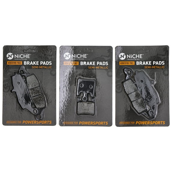 Niche Semi-Metallic Brake Pad Set for 2005-08 Kawasaki Vulcan 1600 Motorcycle MK1002531