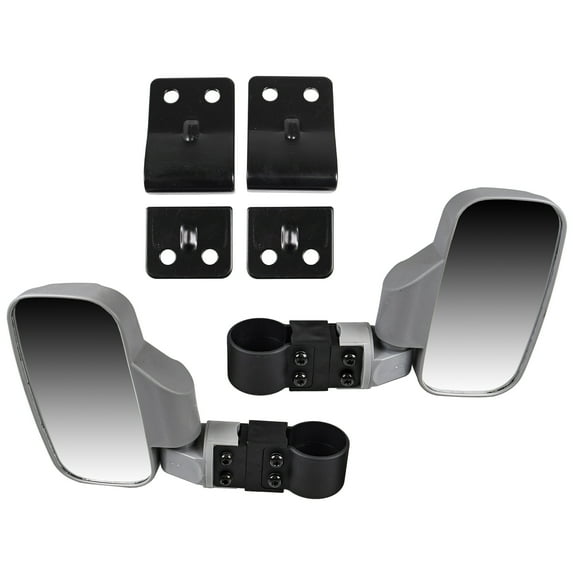Niche Silver Break-Away Side View Mirror Set with Pro-Fit Roll Cage Bar UTV MK1002938