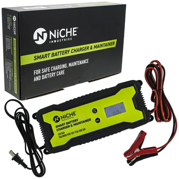 Niche Smart Battery Charger Maintainer Automatic Trickle 12V/24V 15A/7.5A 519-CBC2226H