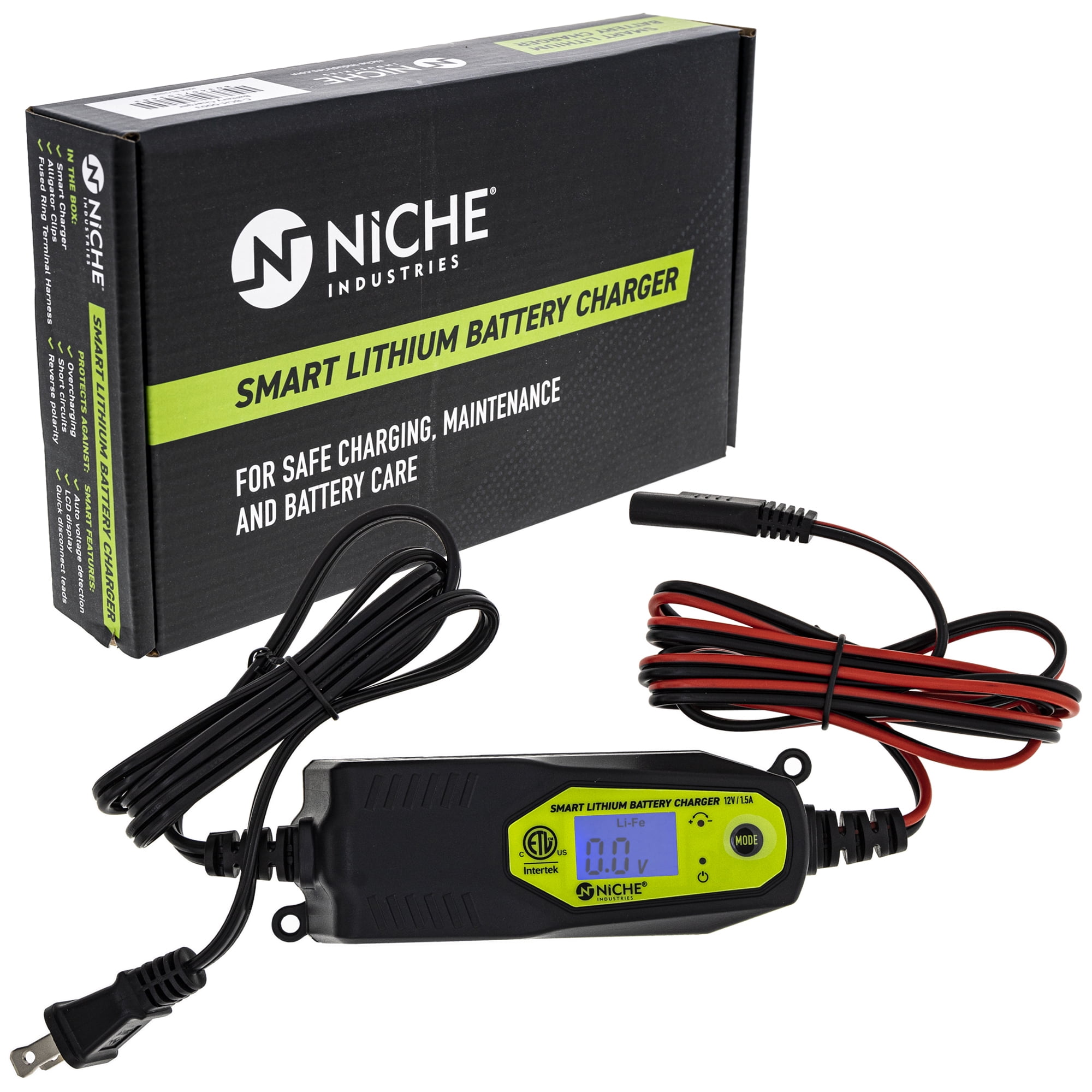 Niche Smart Lithium Battery Charger Maintainer 1.5A 12V Li-ion LiPo LiFePo4  519-CBC2225H 