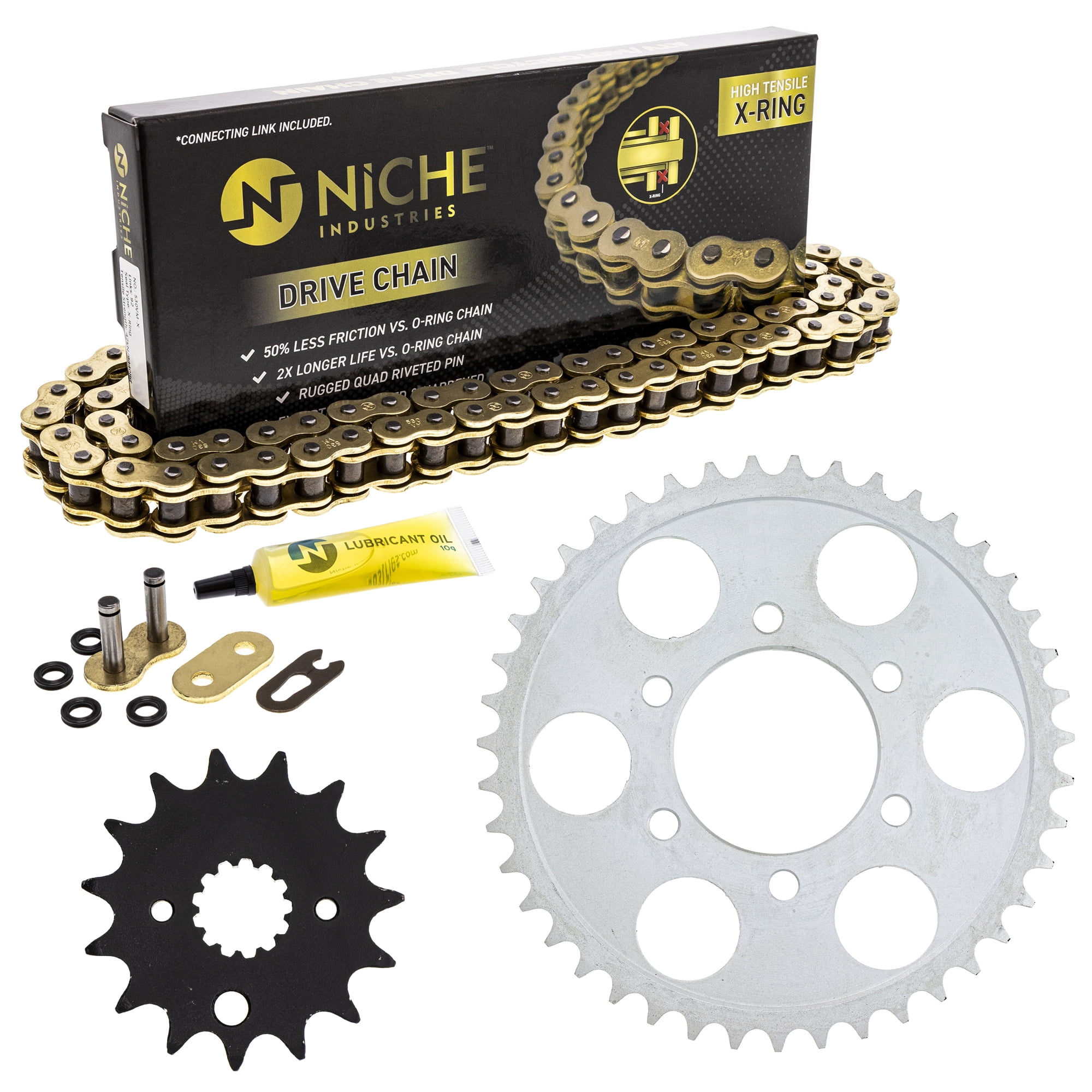 Niche Sprocket Chain Set for 1990-91 Suzuki GSXR750 15/43T 530 X-Ring ...