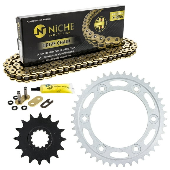 Niche Sprocket Chain Set for Honda CBR954RR 16/43T 530 X-Ring Motorcycle MK1004850