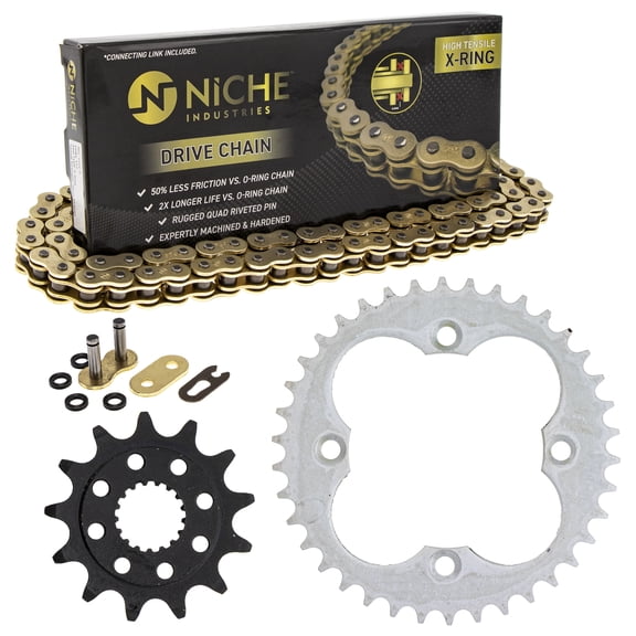 Niche Sprocket Chain Set for Honda TRX450 R ER 13/38T 520 X-Ring ATV MK1004941