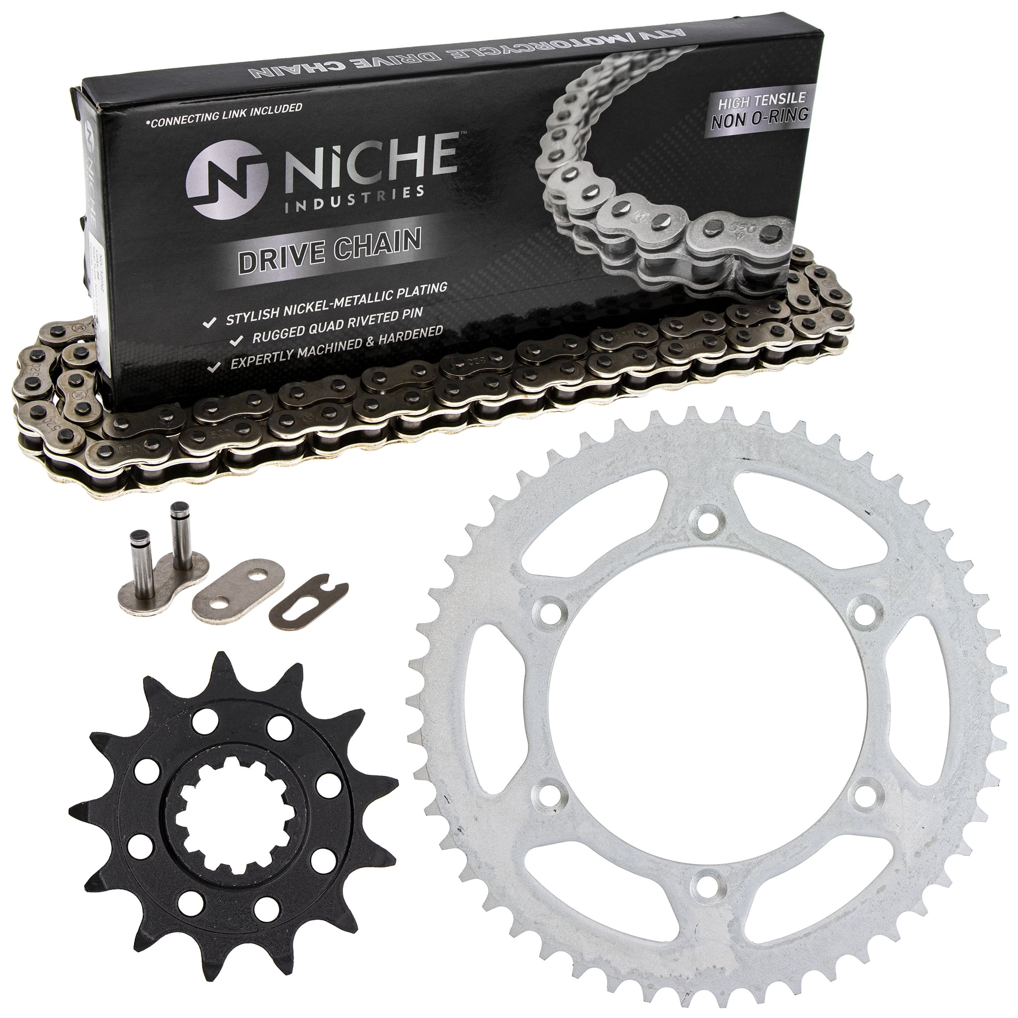 NICHE Drive Sprocket & Chain Combo For Husqvarna TE250 - 13/50 Tooth 520V-X