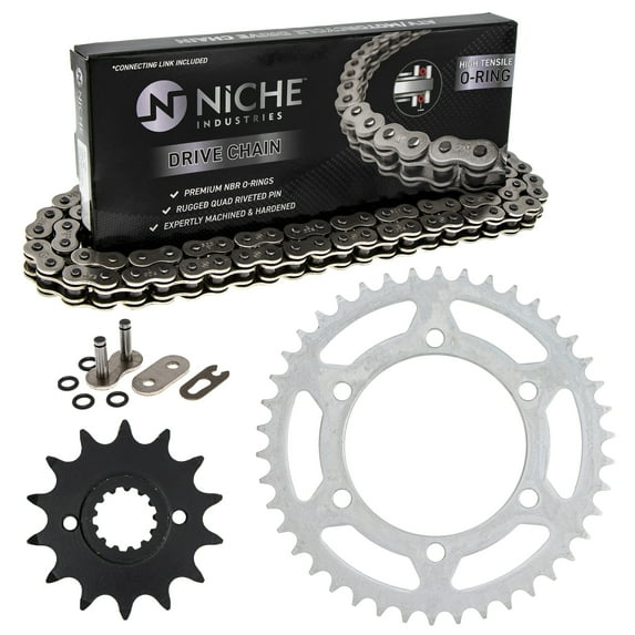 Niche Sprocket Chain Set for Kawasaki GPZ250R 14/42T 520 O-Ring Motorcycle MK1004219