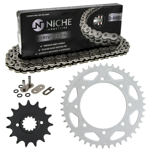 Niche Sprocket Chain Set for Kawasaki KLR650 15/43T 520 O-Ring Motorcycle MK1004270