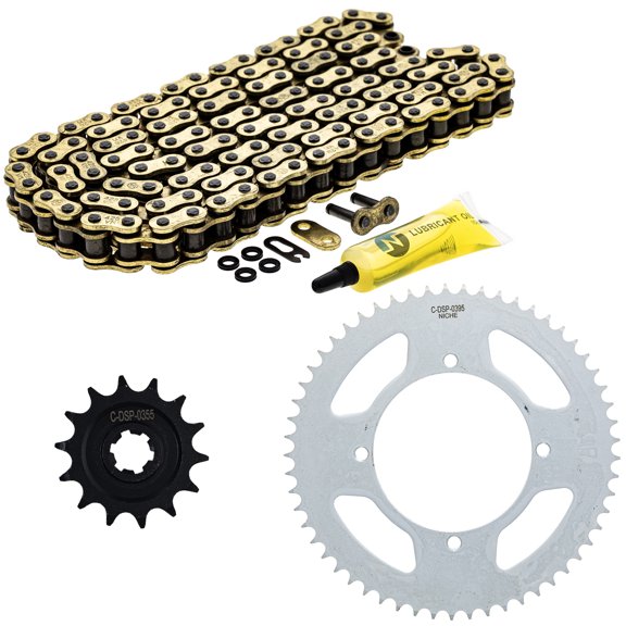 Niche Sprocket Chain Set for Kawasaki KLX140L 14/57 Tooth 428 X-Ring Front Rear MK1014385