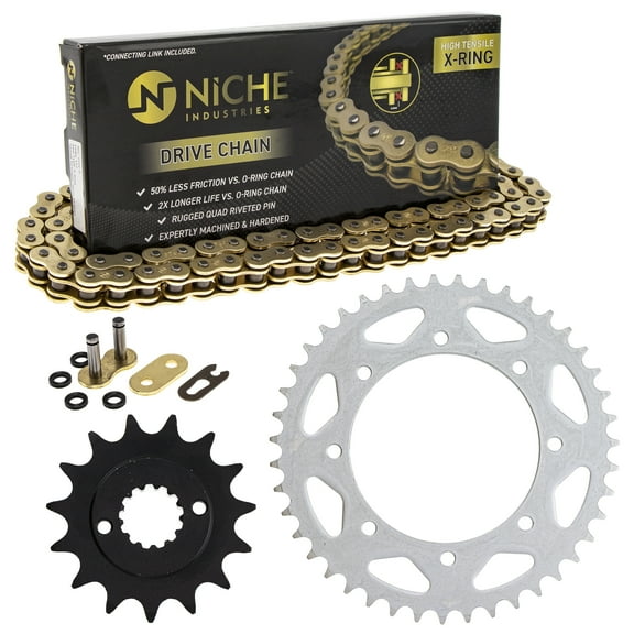 Niche Sprocket Chain Set for Kawasaki KLX650 15/43T 520 X-Ring Motorcycle MK1004626