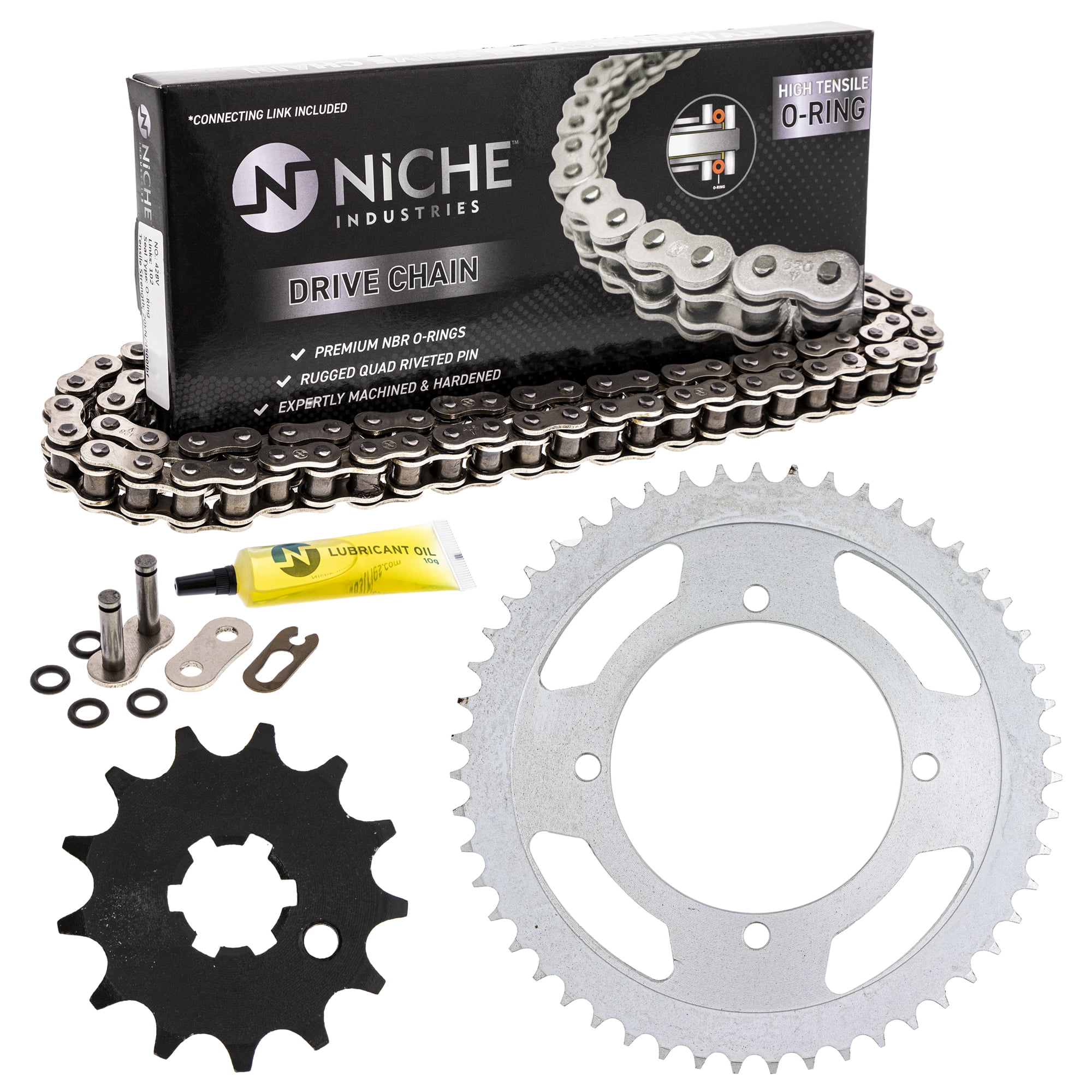 Niche Sprocket Chain Set for Kawasaki KX100 13/51T 428 O-Ring