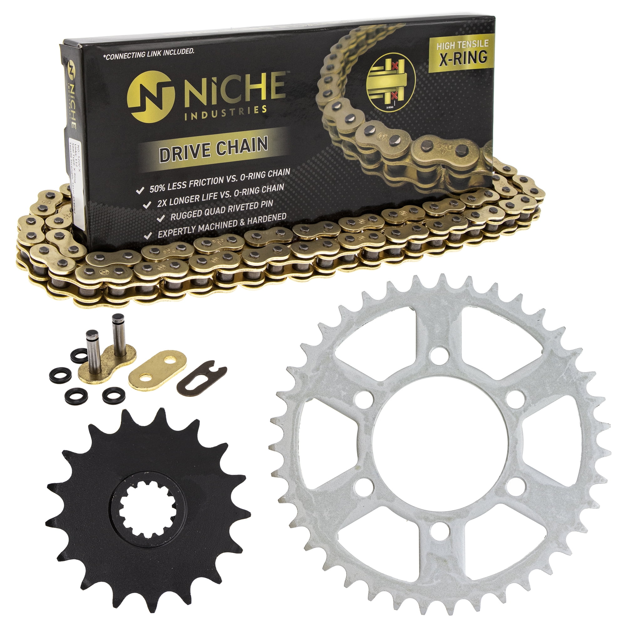 Niche Sprocket Chain Set for Kawasaki Ninja ZX10R 17/39T 520 O 