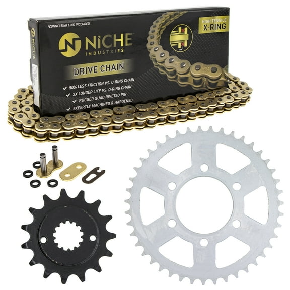 Niche Sprocket Chain Set for Kawasaki Ninja ZX6R 15/43T 520 X-Ring Motorcycle MK1004704