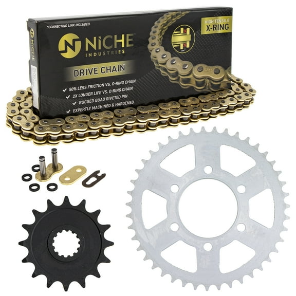 Niche Sprocket Chain Set for Kawasaki Ninja ZX6R 16/43T 520 X-Ring Motorcycle MK1004622
