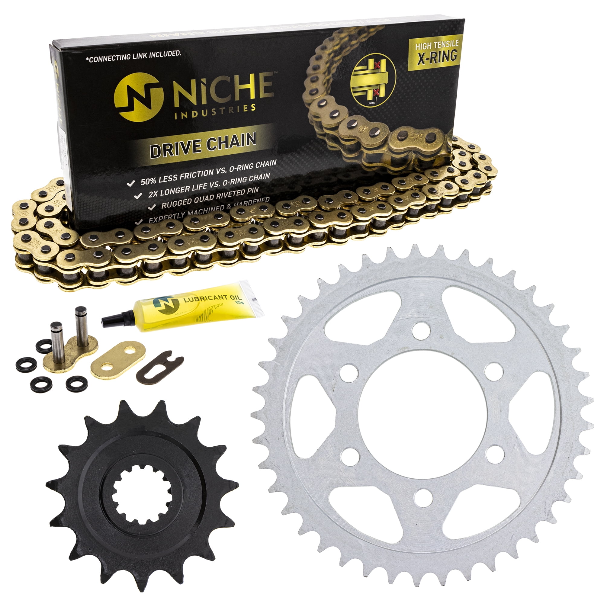 Niche Sprocket Chain Set for Kawasaki Z1000SX 15/41T 525 X-Ring