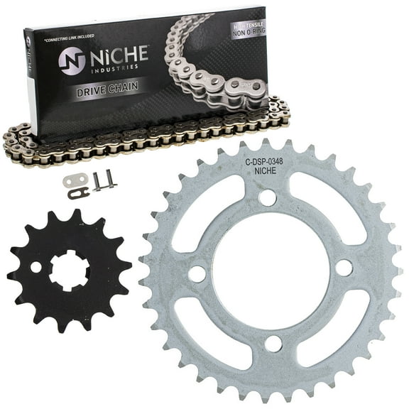 Niche Sprocket Chain Set for Yamaha TTR110E 14/35 Tooth 420 Front Rear Kit MK1013110