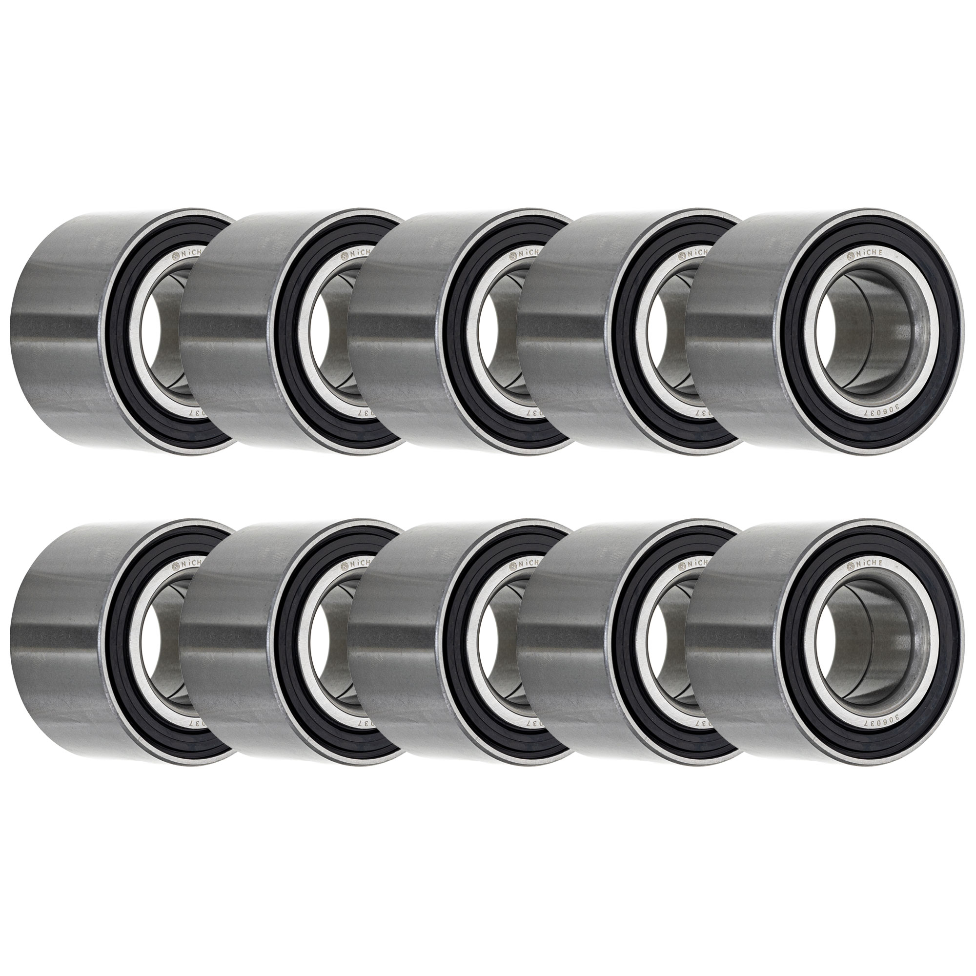 NICHE Double Row Angular Contact Ball Bearings 30x60x37mm - 10 Pack