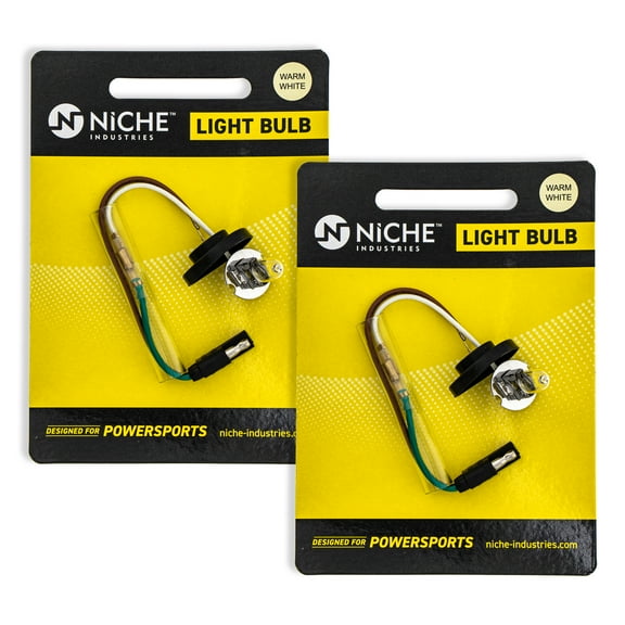 Niche Xenon Fog Light Bulb for Polaris Dragon 120 Snowmobile 2 Pack 519-CBL2236B