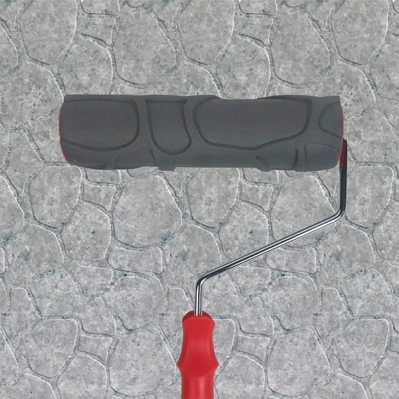 Nichiyo 10 Inch Pattern Paint Roller, Classic Stone Rubber Embossing Texture Roller for DIY Wall Decoration and Home Renovation
